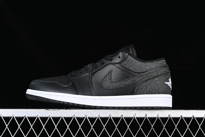 All categories Air Jordan Jordan series basketball shoes Air Jordan 1 Low Z version Air Jordan 1 Low AJ1 Joe 1 all black burst pattern low-top cultural casual sneakers FB9907-001